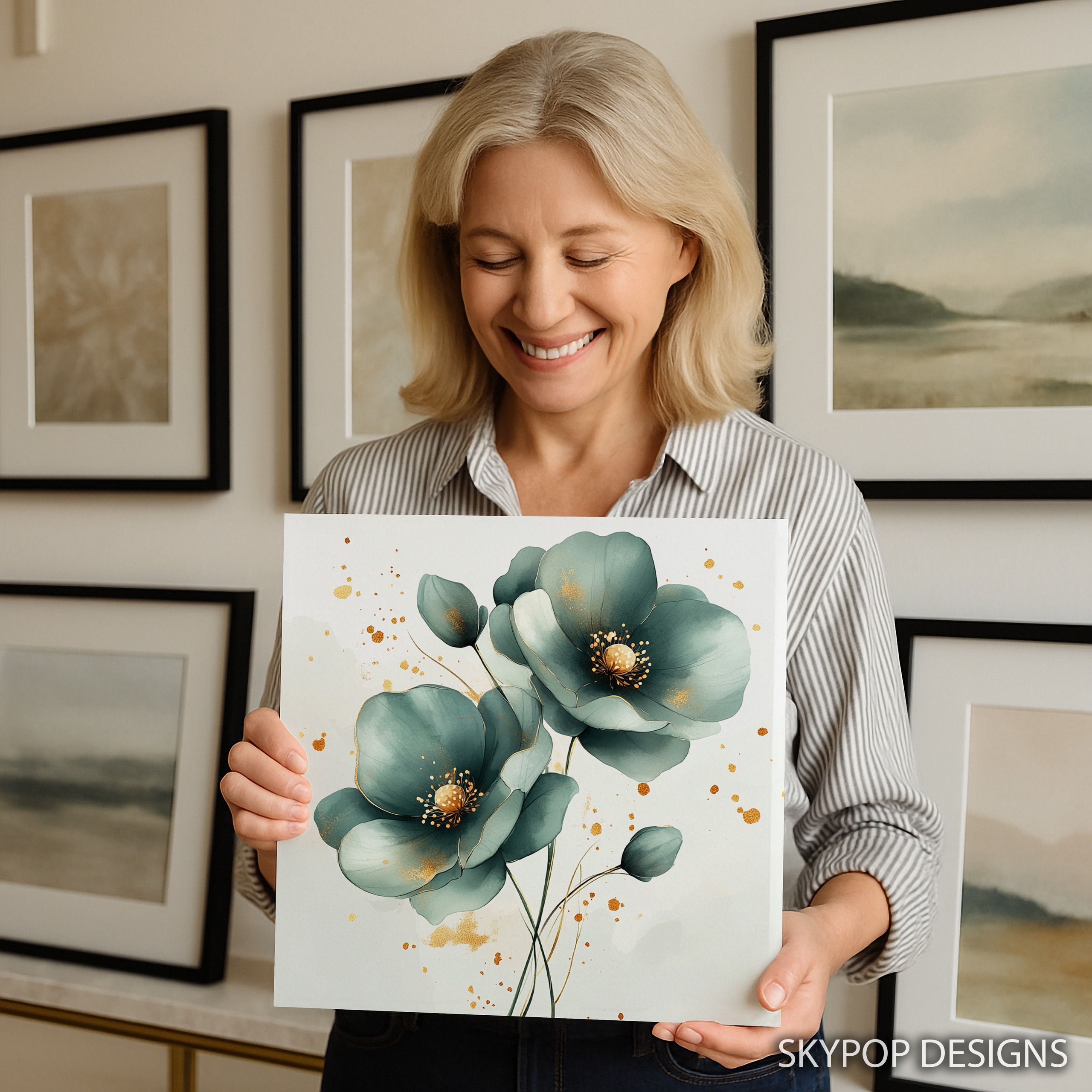 3.jpg Teal Poppy Art