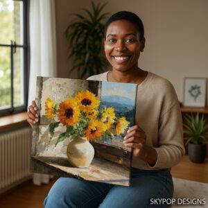 Sunflower Vase Art