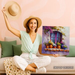 Vibrant Window Garden Art