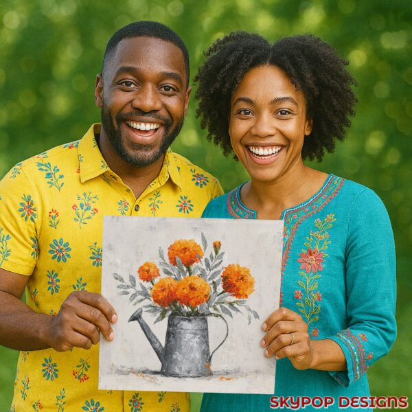 Marigold Watering Can Art