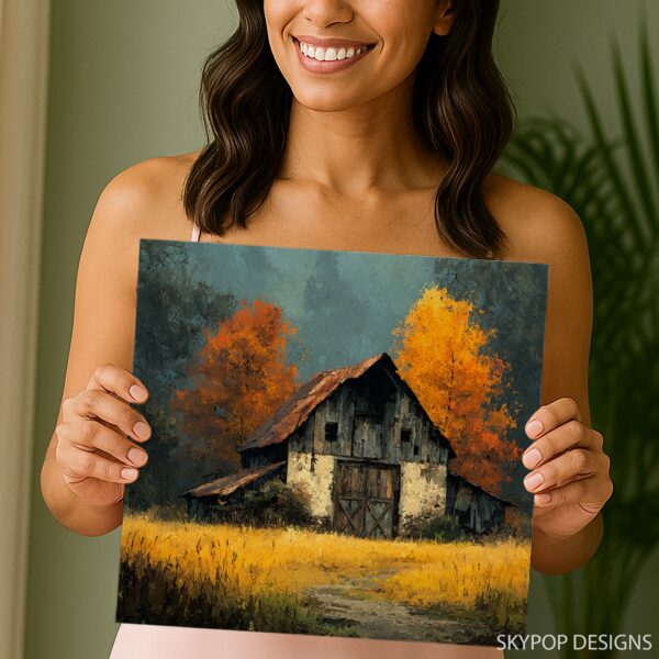 Rustic Autumn Barn Art