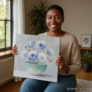 Blue Cornflower Art