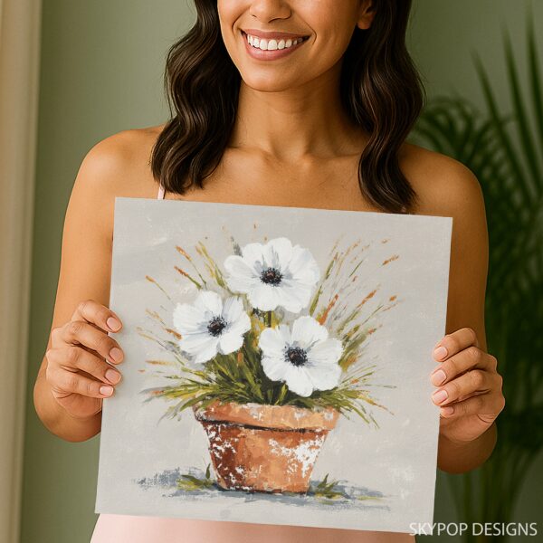 White Anemone Art
