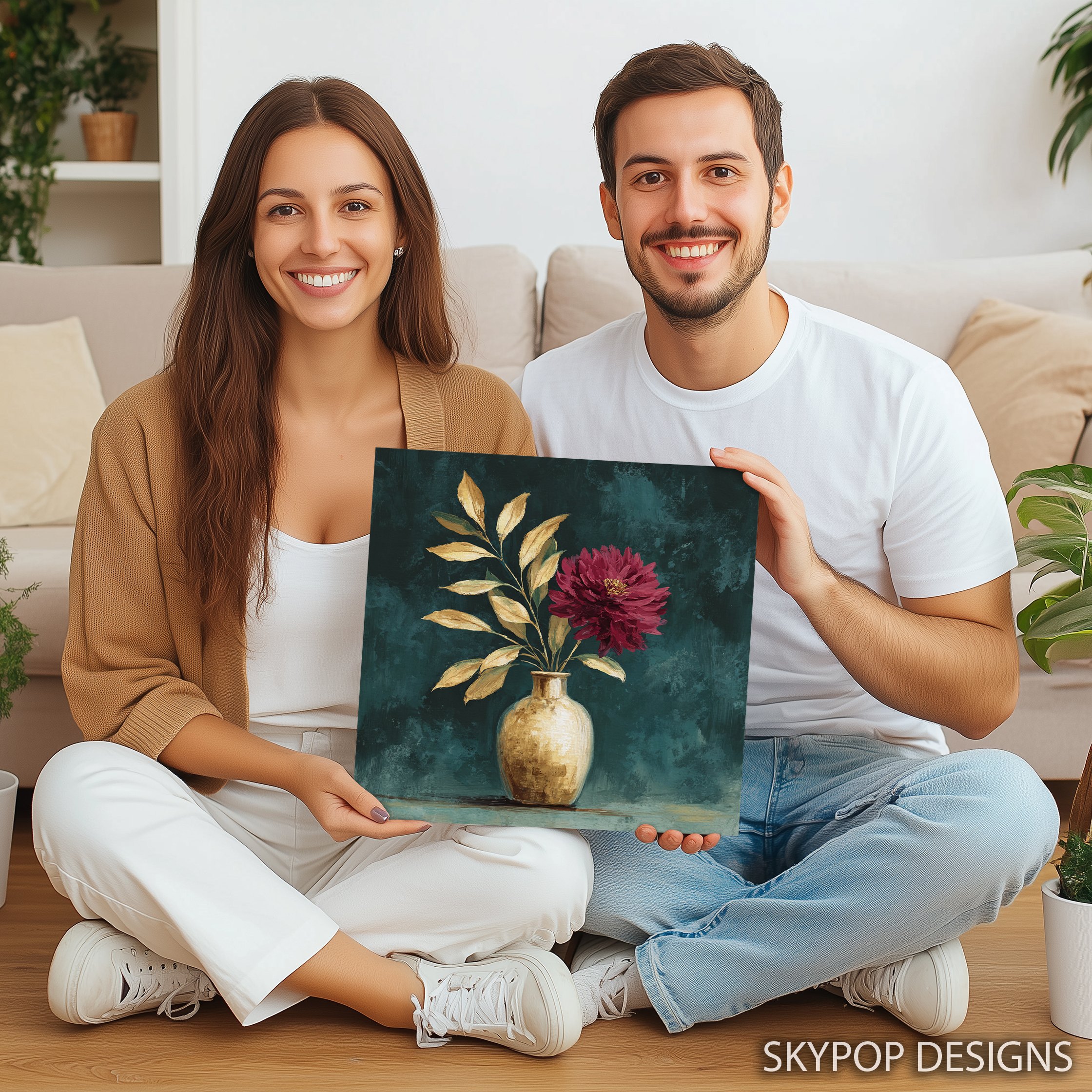 3.jpg Golden Vase Floral Art