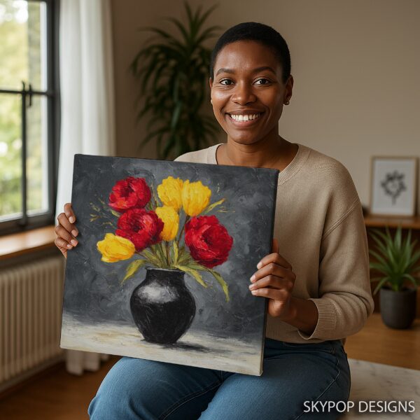 Red and Yellow Tulips Art