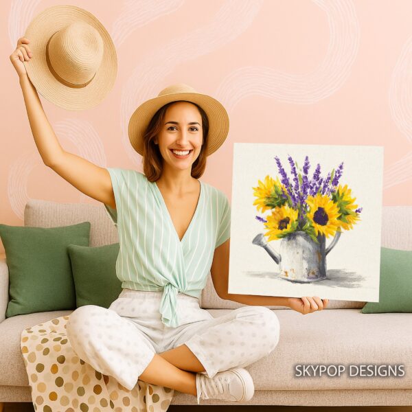 Sunflower Lavender Art