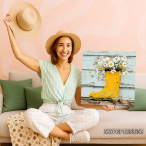 Yellow Rainboot Flower Art