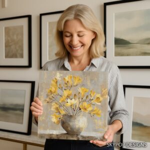 Golden Freesia Bouquet Art