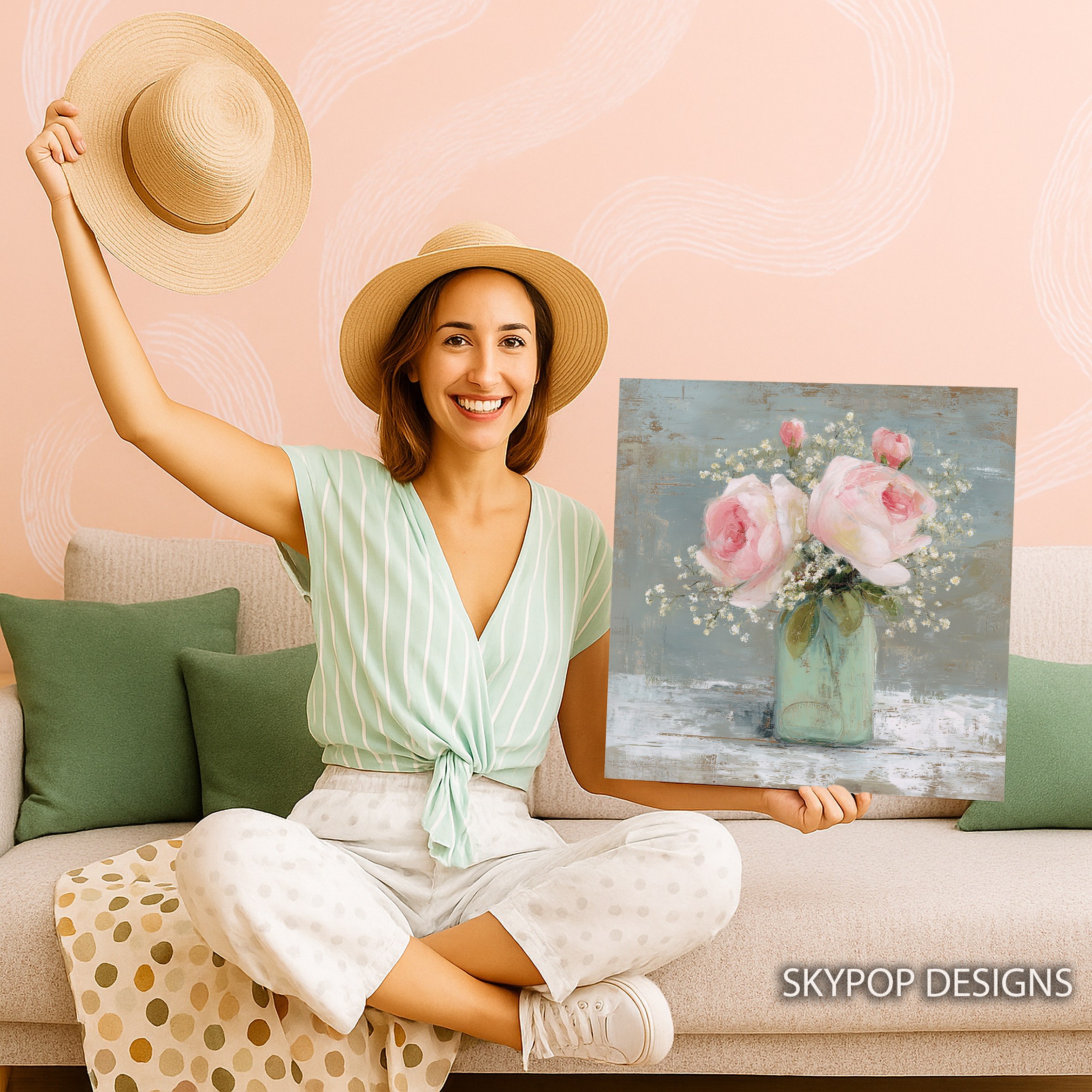 3.jpg Vintage Rose Bouquet Art