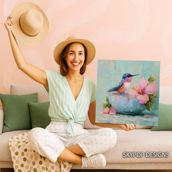 Hummingbird Hibiscus Art