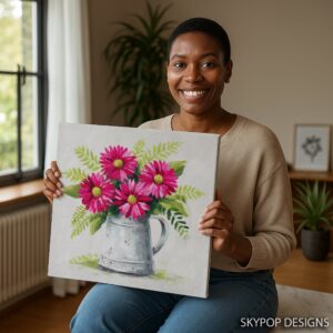 Rustic Daisy Bouquet Art