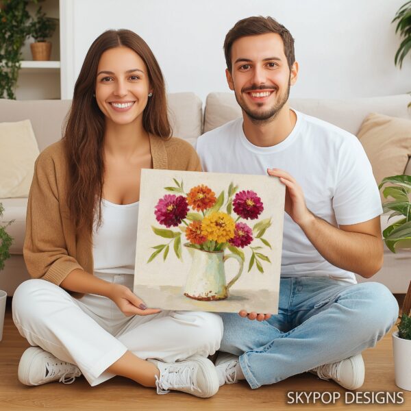 Zinnia Bouquet Art
