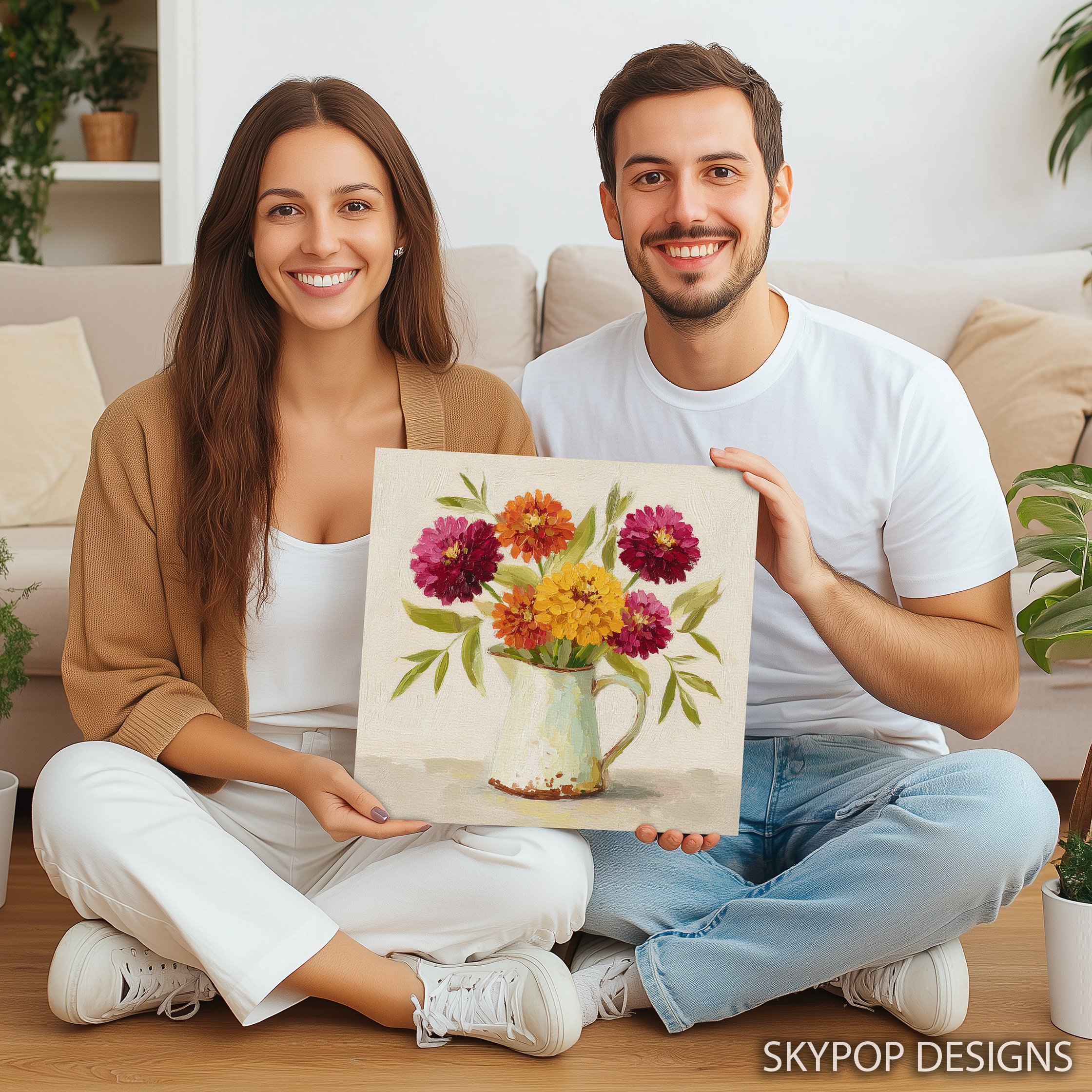 3.jpg Zinnia Bouquet Art