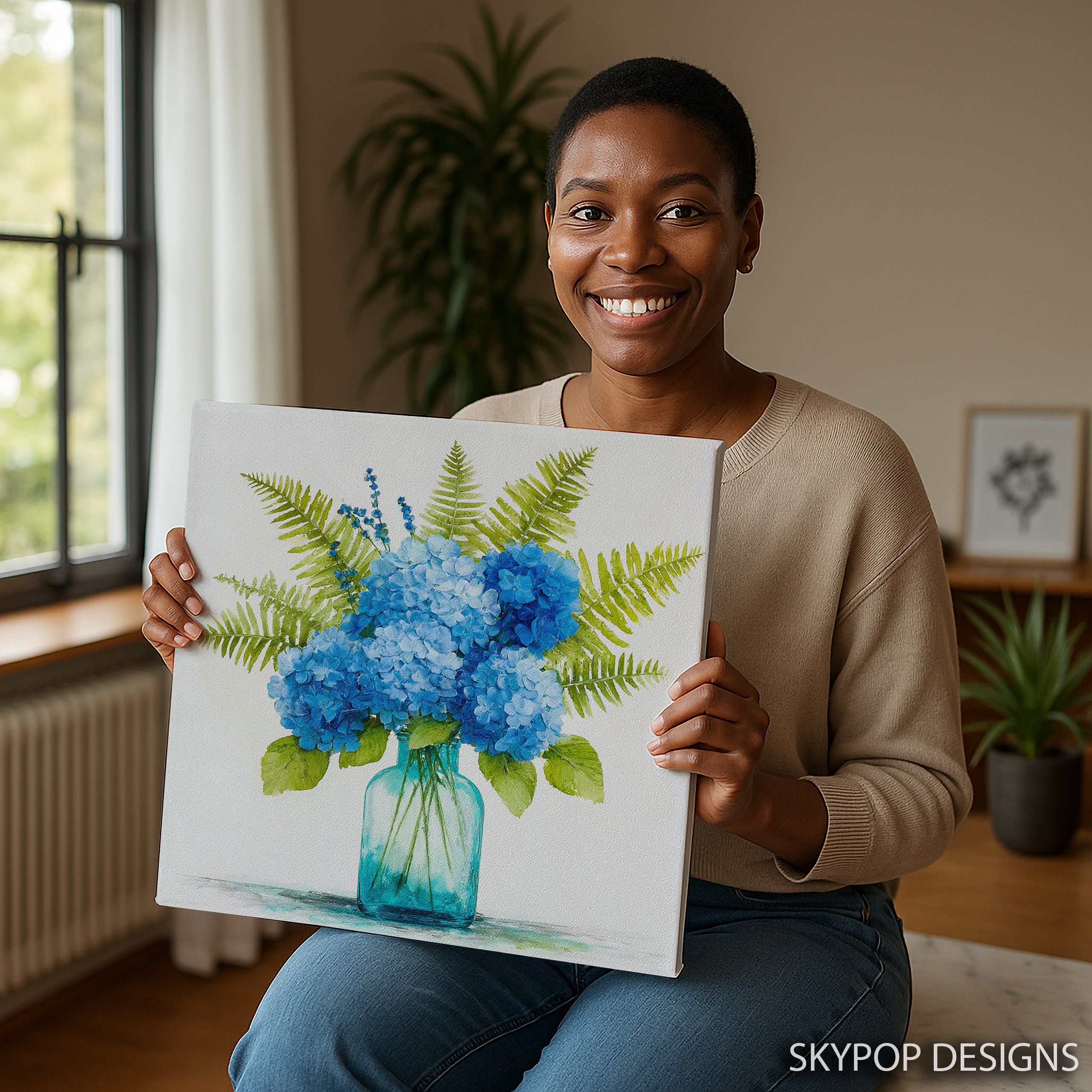 3.jpg Blue Hydrangea Art