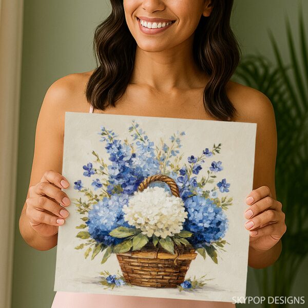 Blue Hydrangea Art