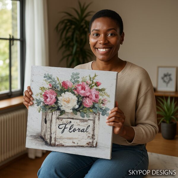 Rustic Floral Box Art