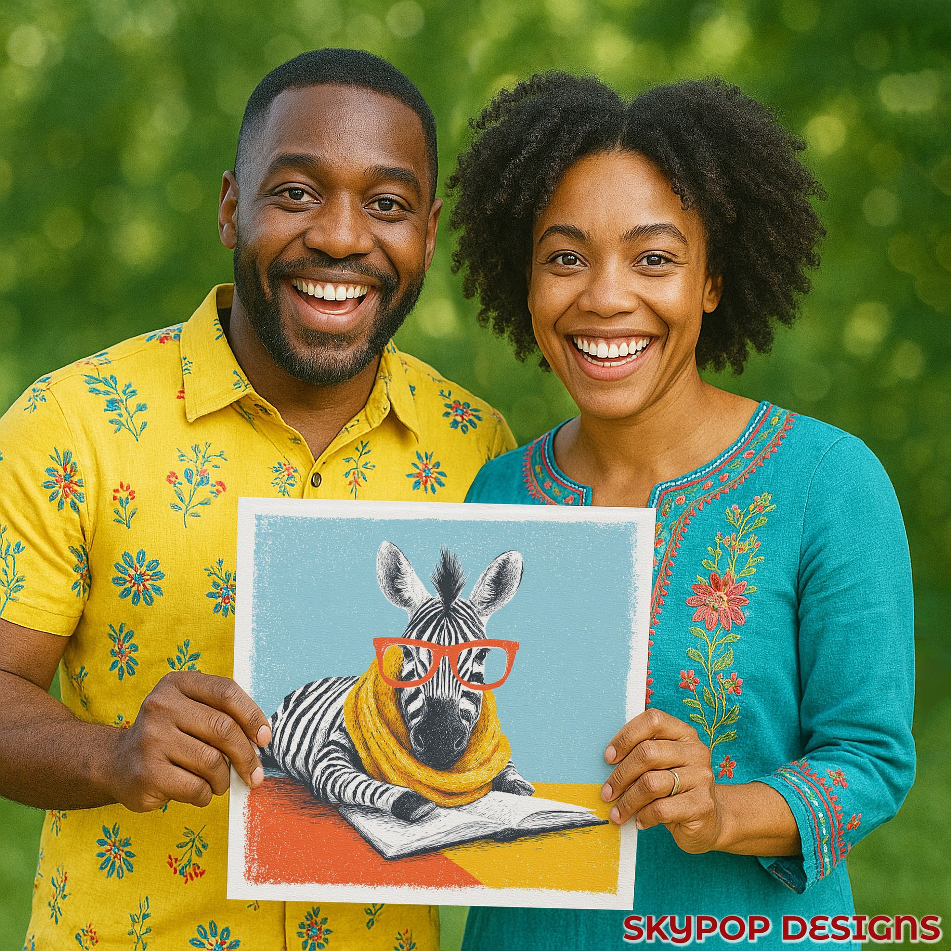 3.jpg Zebra Reading Art