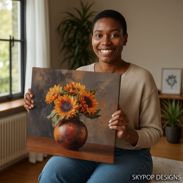 Sunflower Vase Art
