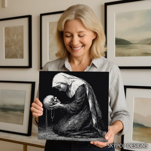 Contemplative Skull Art