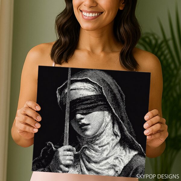 Blindfolded Justice Art