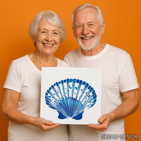Blue Seashell Art
