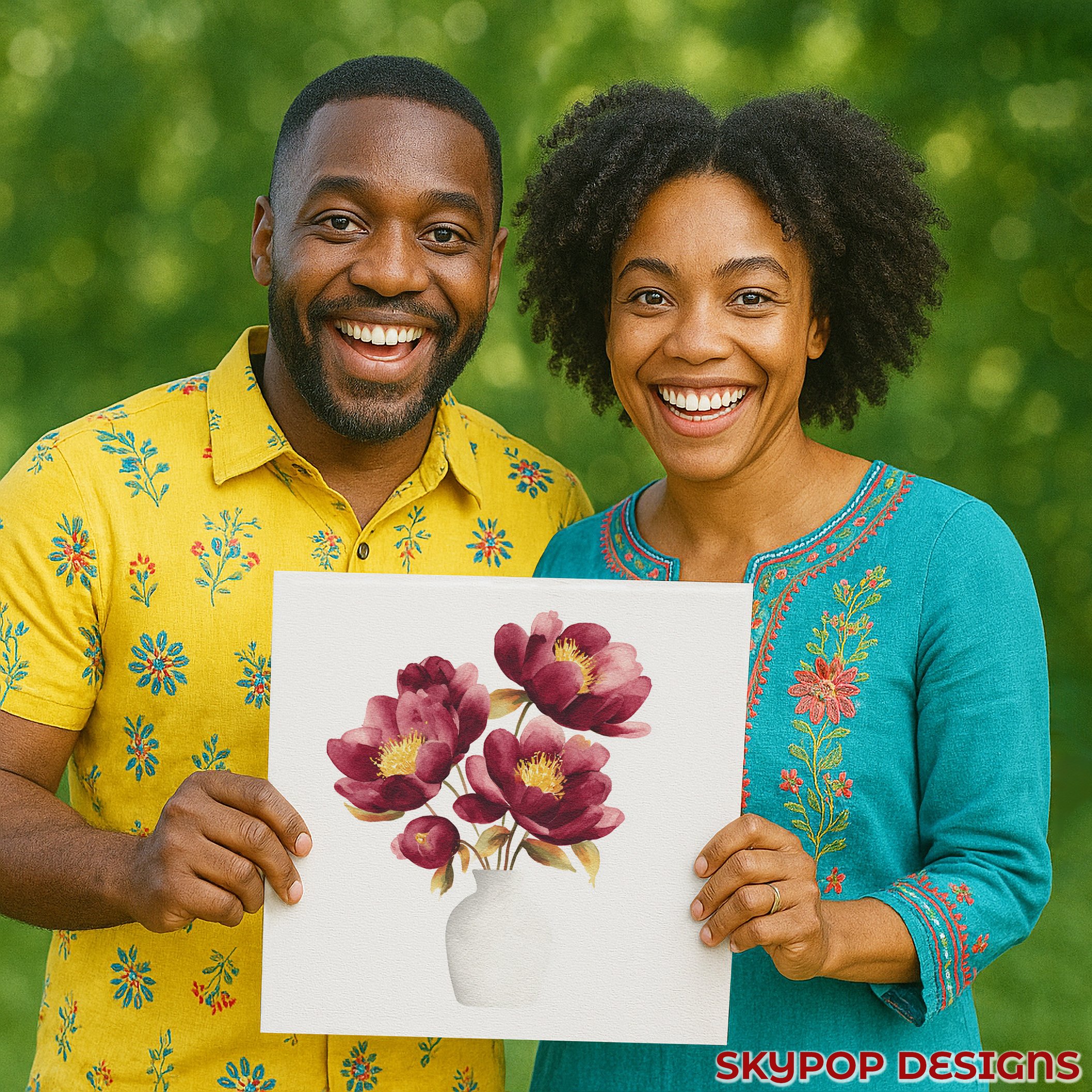 3.jpg Burgundy Peony Bouquet Art