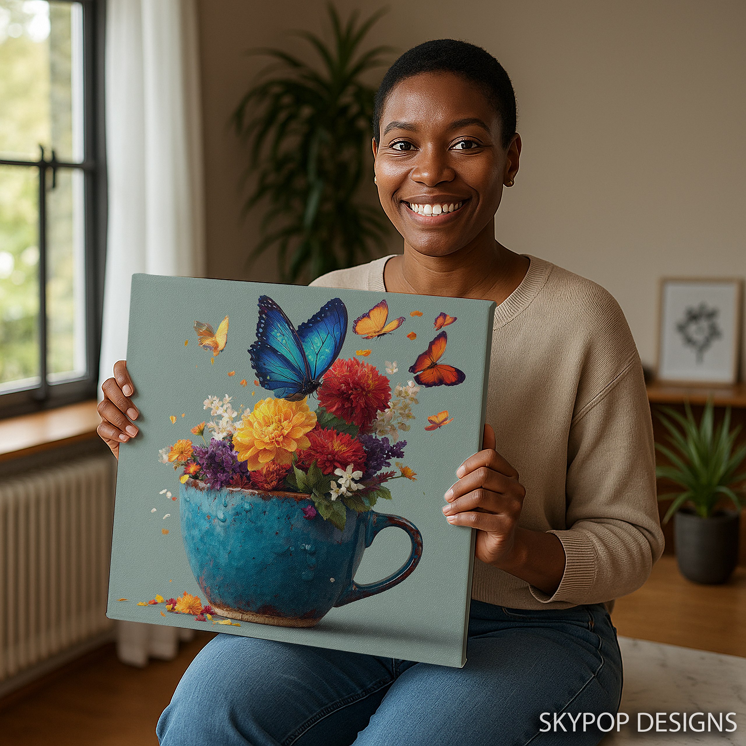 3.jpg Butterfly Flower Cup Art