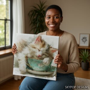 Sleepy Kitten Art