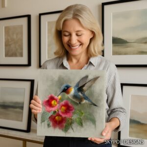 Hummingbird Flower Art