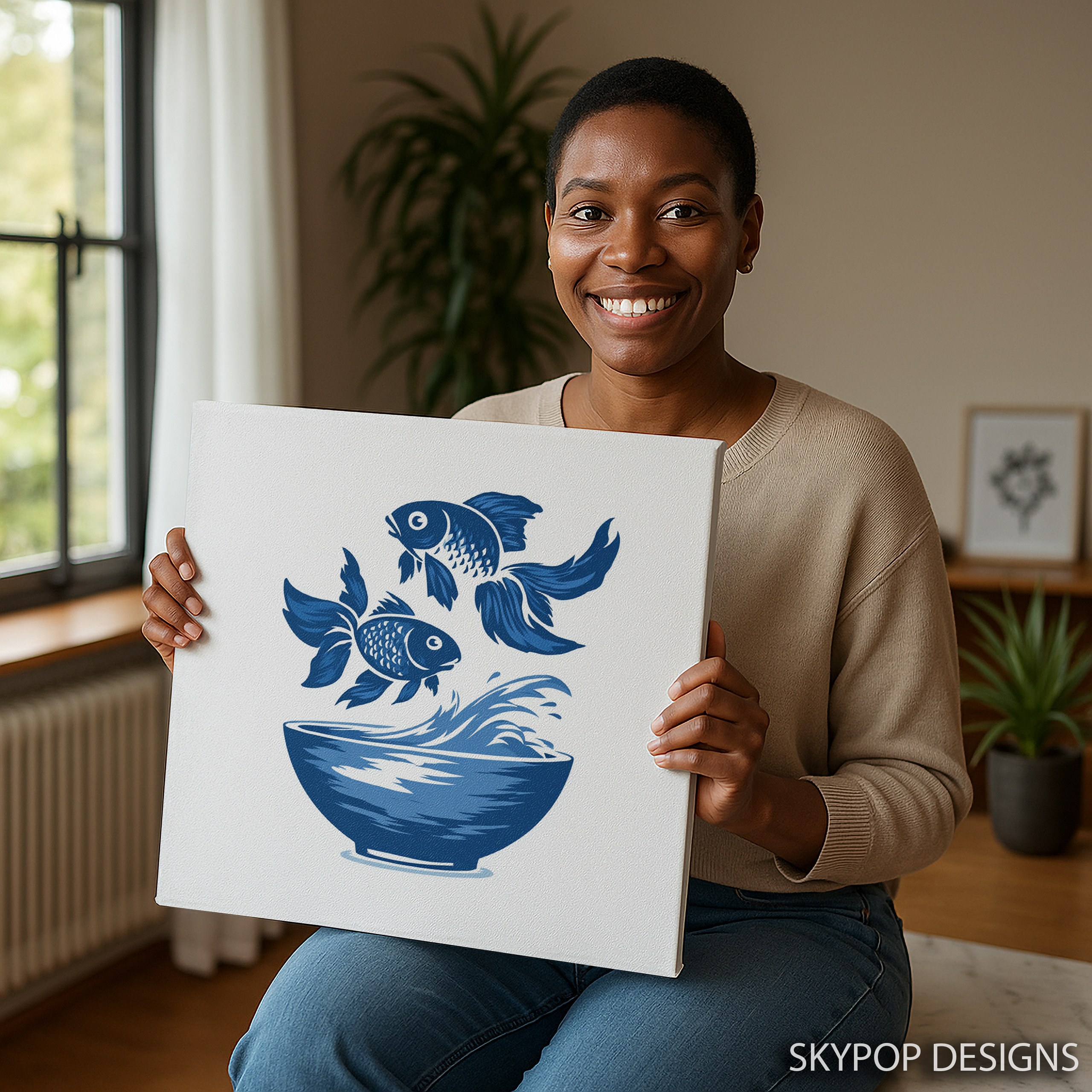 3.jpg Blue Fish Bowl Art