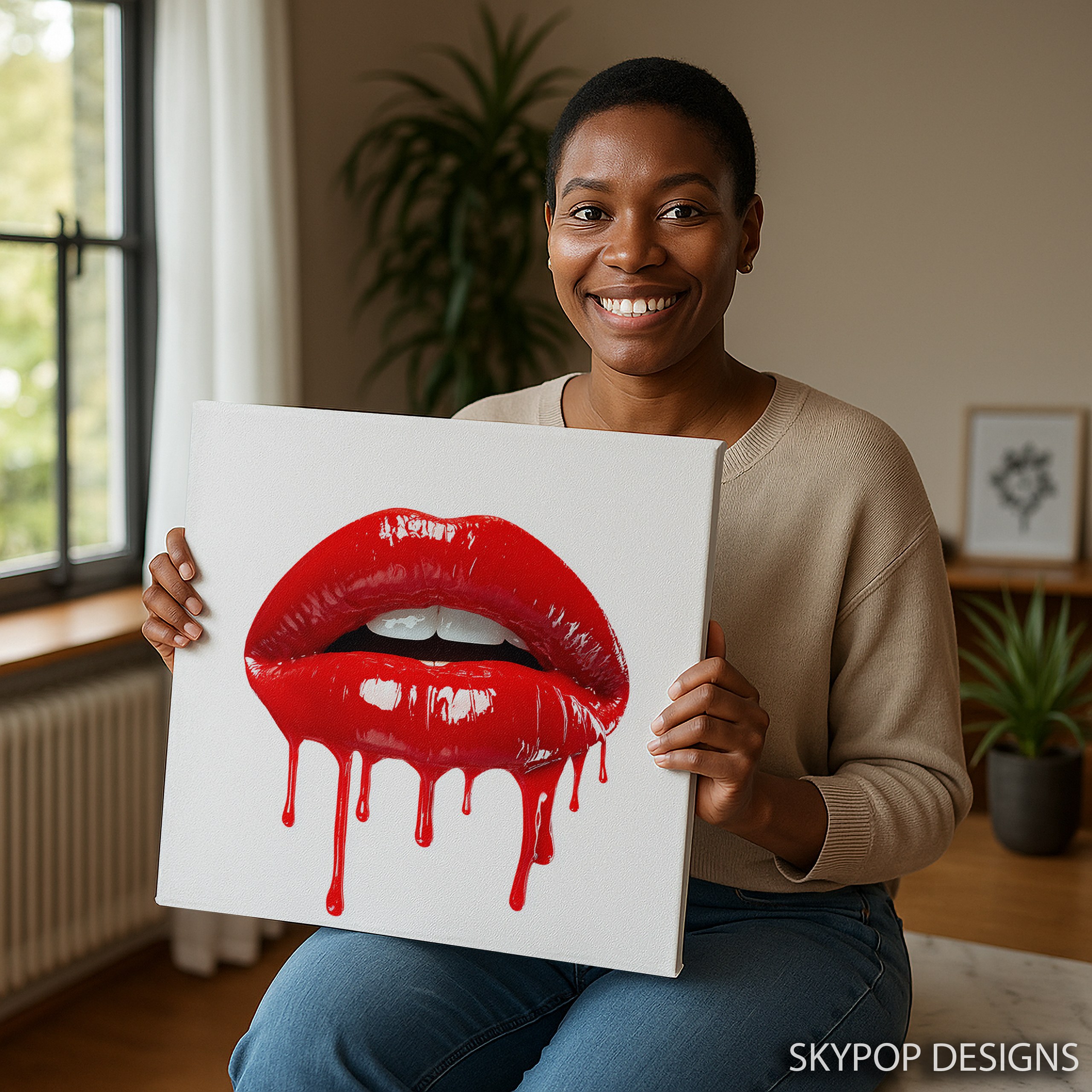 3.jpg Glossy Red Lips Art