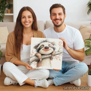 Smiling Sloth Art