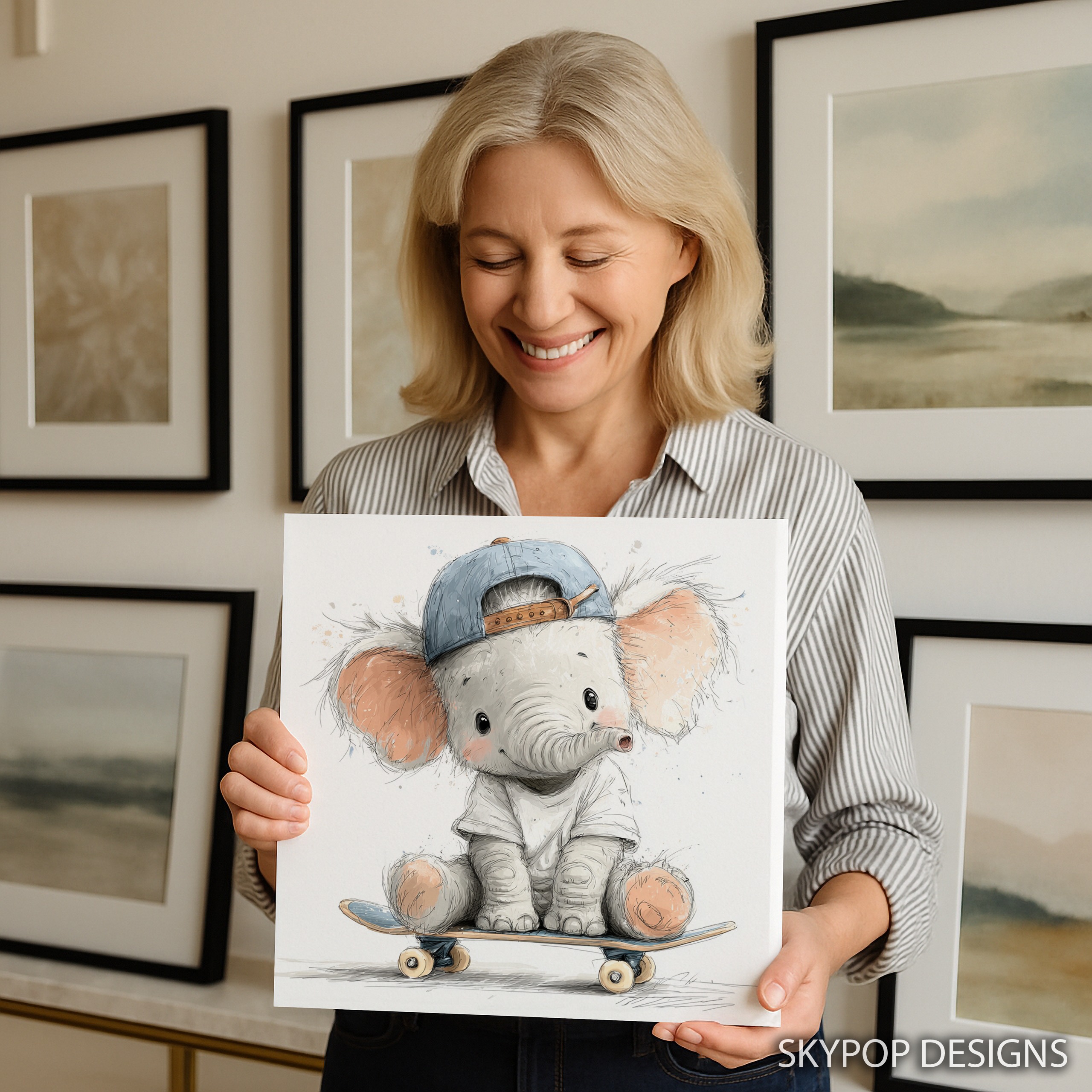 3.jpg Elephant Skateboard Art