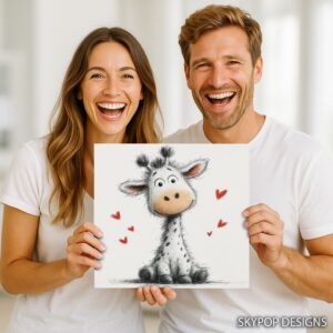 Giraffe Love Art