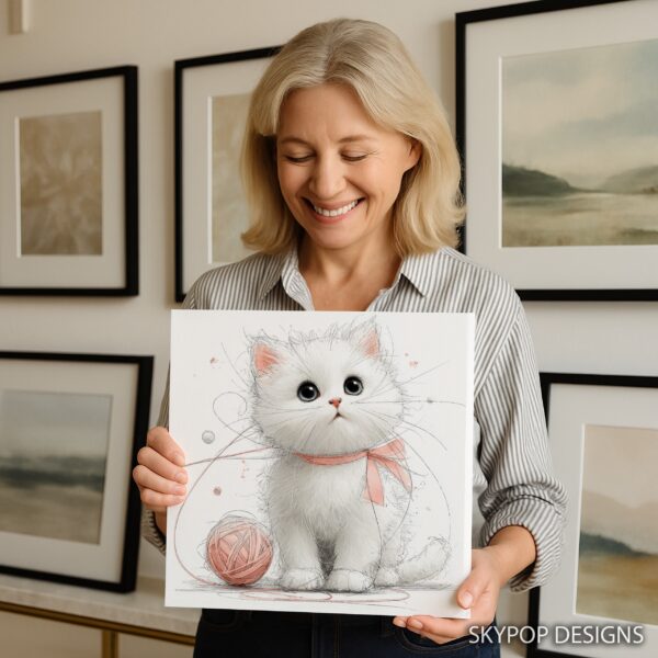 White Kitten Art