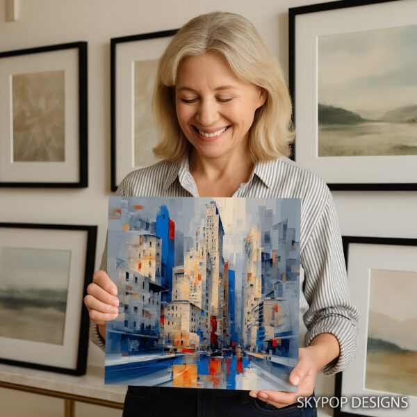 Urban Skyline Reflection Art