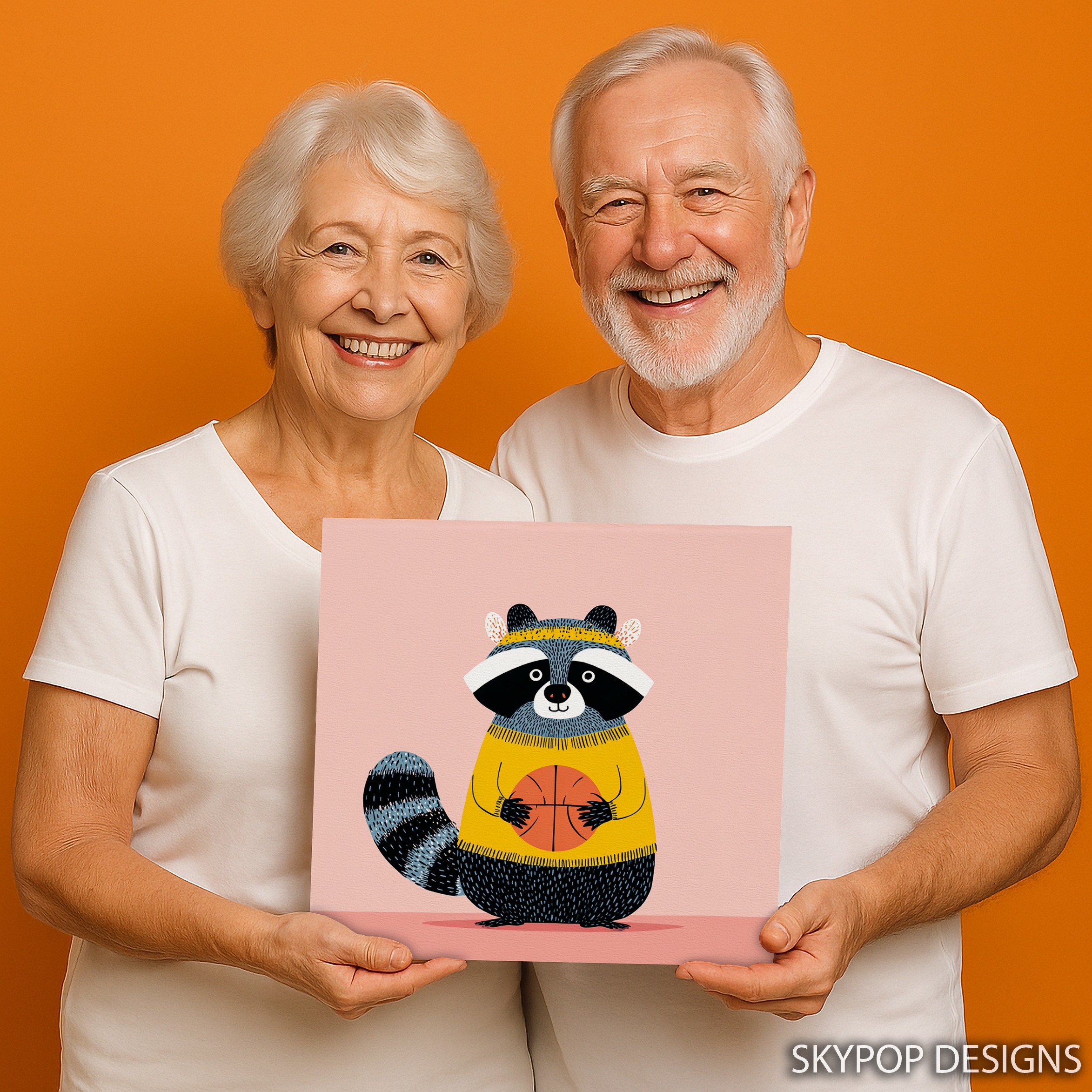 3.jpg Raccoon Basketball Art