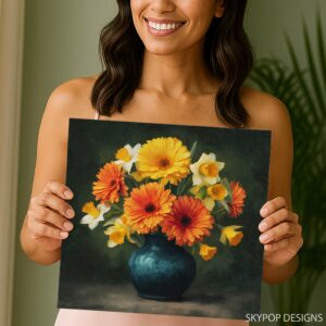 Gerbera Daffodil Bouquet Art