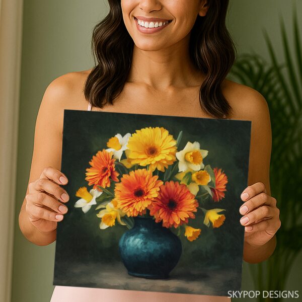 Gerbera Daffodil Bouquet Art