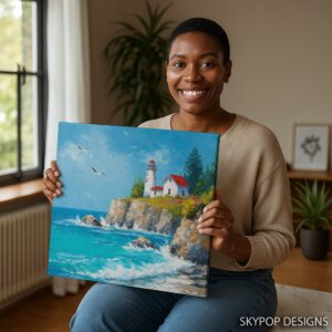 Seagull Lighthouse Art