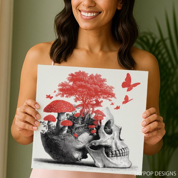 Red Tree Skull Art