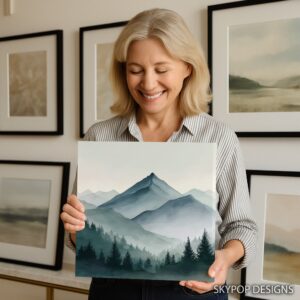Misty Mountain Forest Art