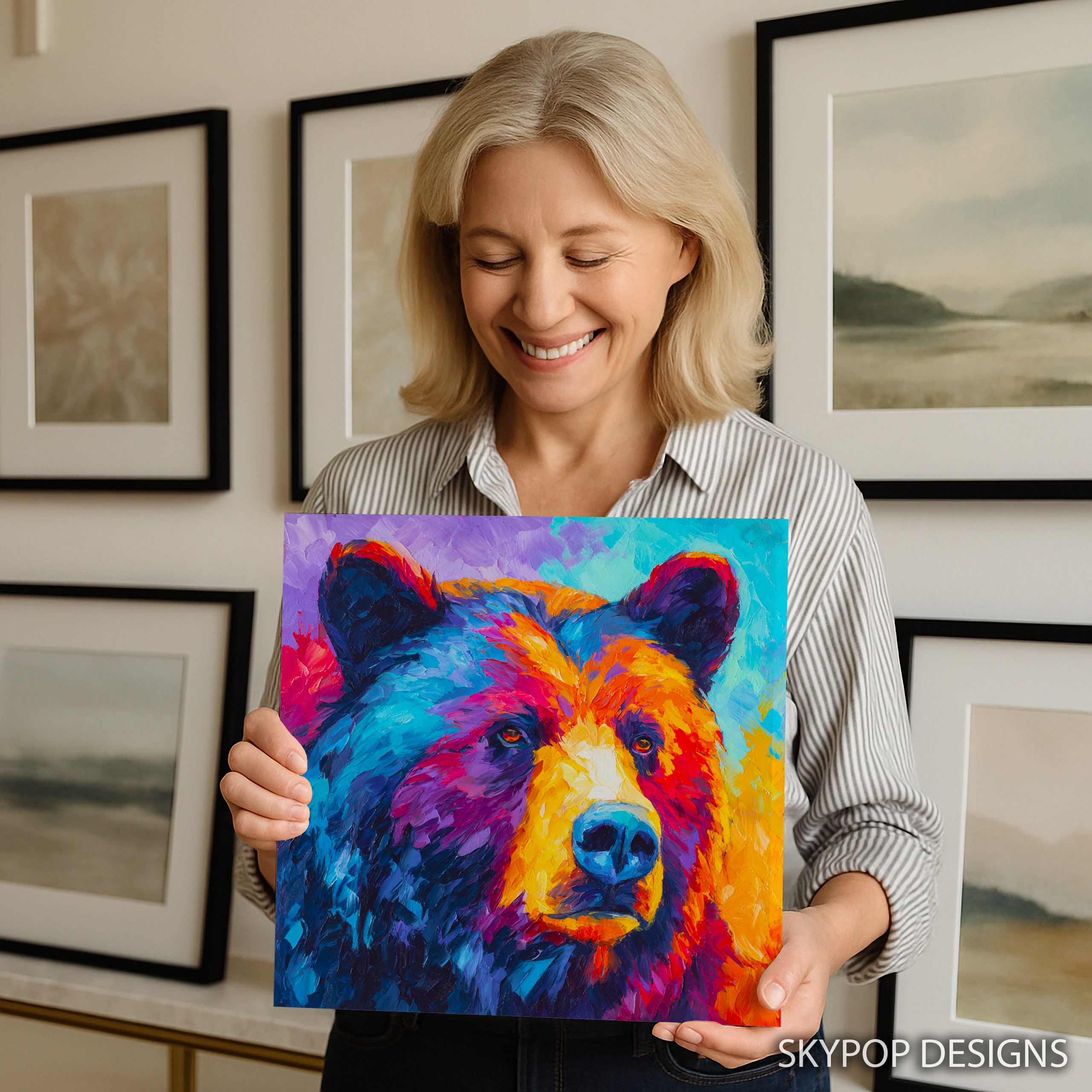3.jpg Colorful Bear Art