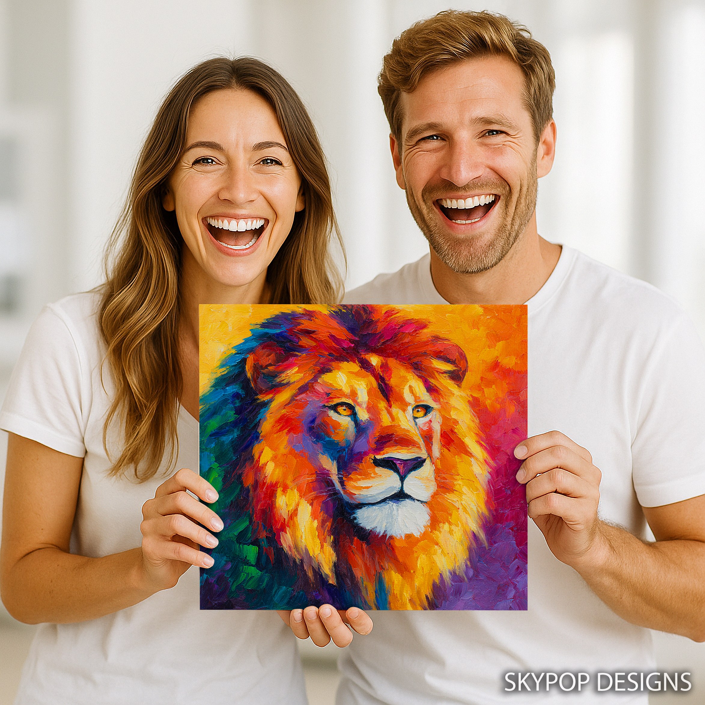 3.jpg Colorful Lion Art