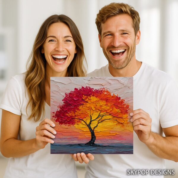 Autumn Tree Sunset Art