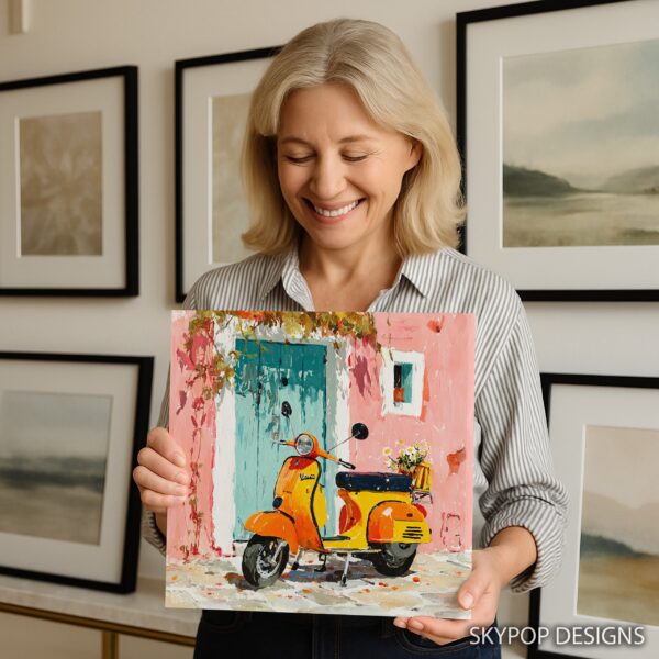 Vintage Vespa Scooter Art