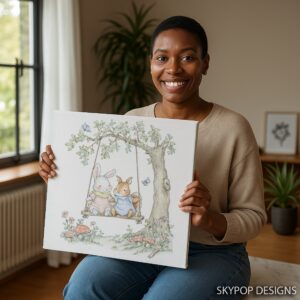 Bunny Friends Swing Art