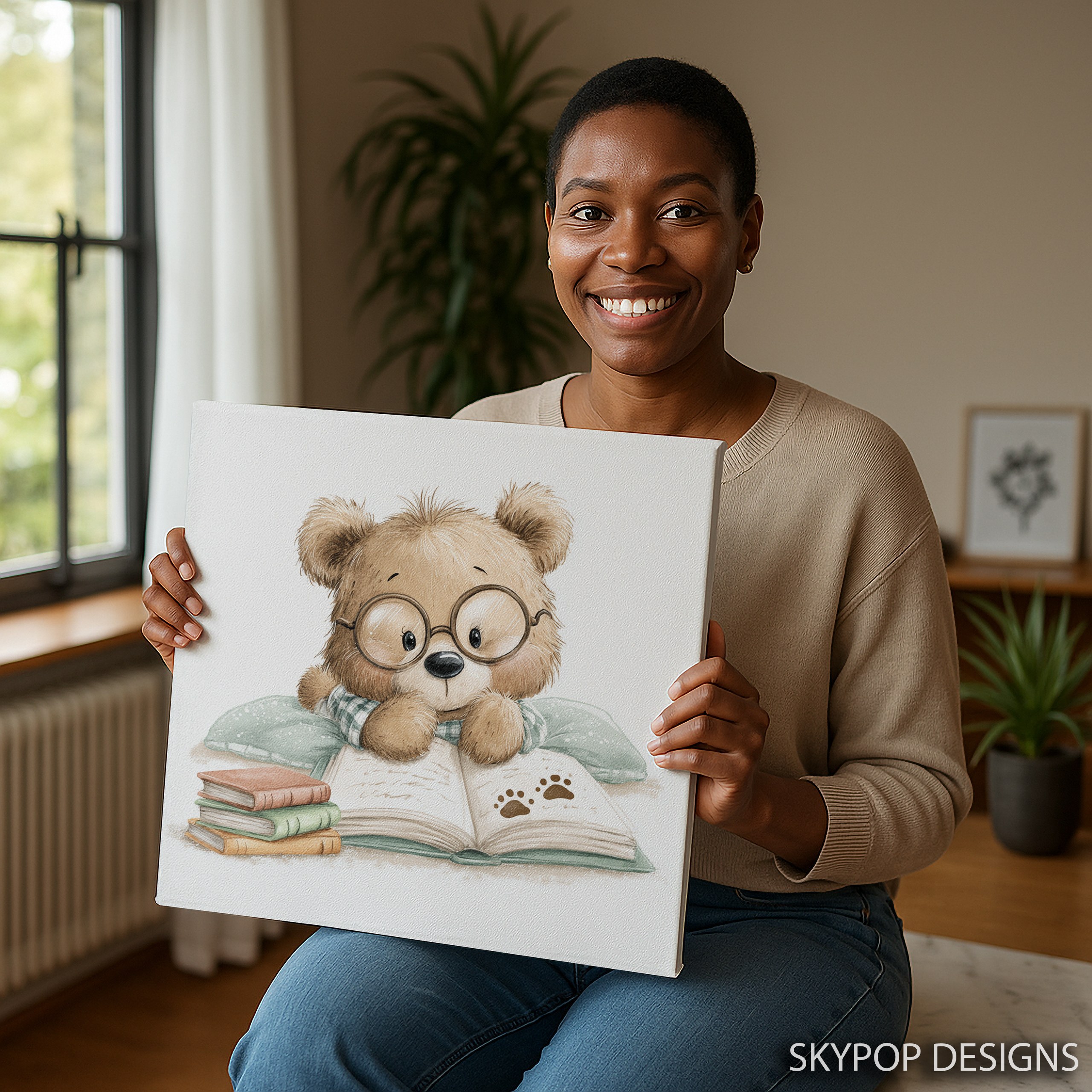 3.jpg Bear Reading Art