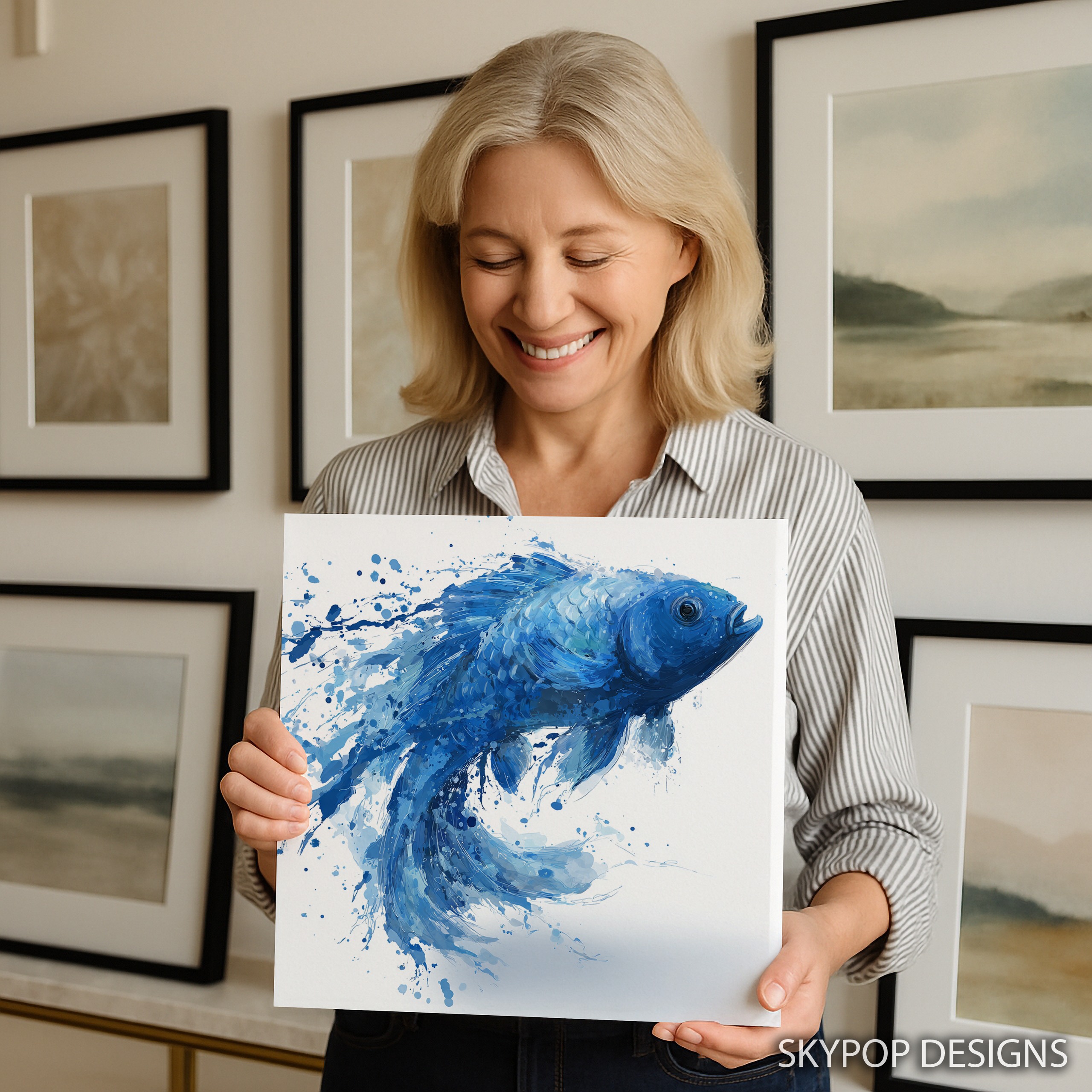 3.jpg Blue Fish Art