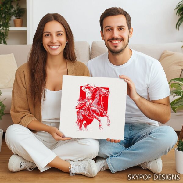 Cowboy Horse Riding Art